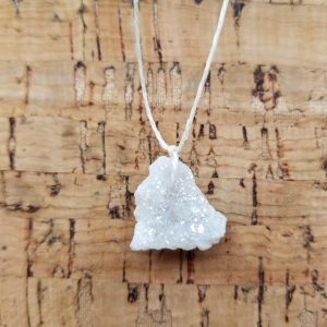 Quartz Geode Cleansing  Necklace