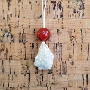 Carnelian - Quartz Geode Necklace