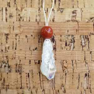 Carnelian - Angel Aura Quartz Necklace