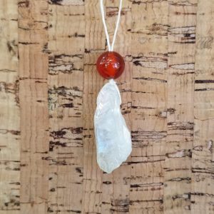 Carnelian - Angel Aura Quartz Necklace
