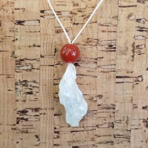 Carnelian - Angel Aura Quartz Necklace