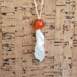 Carnelian - Angel Aura Quartz Necklace