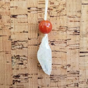 Carnelian - Angel Aura Quartz Necklace