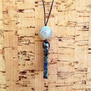 Labradorite - Druzy Quartz Necklace