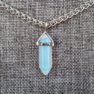Moonstone Point - Stainless Steel Chain