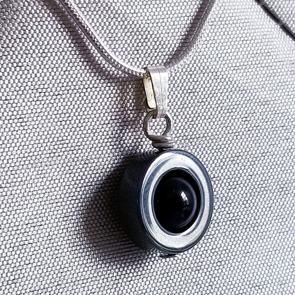 NEW MOON NECKLACE HERBS JEWELS