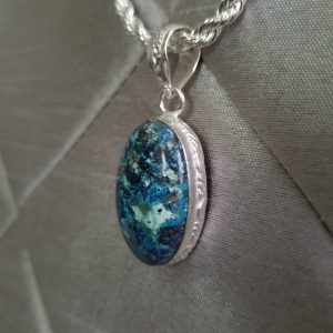 SOLD Azurite Cabochon Necklace - Image 2