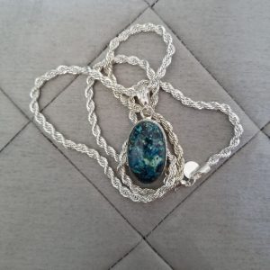 SOLD Azurite Cabochon Necklace - Image 3