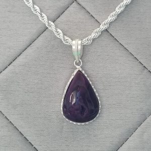 SOLD! Sugilite Drop Pendant Necklace