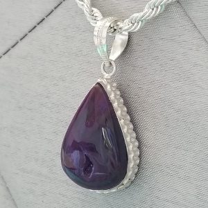 SOLD! Sugilite Drop Pendant Necklace - Image 2