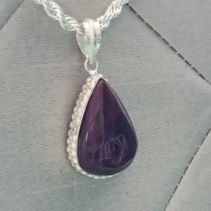 SOLD! Sugilite Drop Pendant Necklace - Image 3