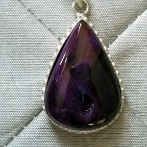 SOLD! Sugilite Drop Pendant Necklace - Image 4