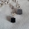 Hematite Cube Dangle Earrings - Image 3