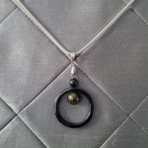 Hematite & Pyrite Orbit Necklace