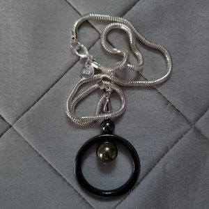 Hematite & Pyrite Orbit Necklace - Image 4
