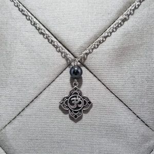 OM Charm & Hematite Necklace
