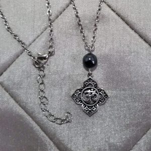 OM Charm & Hematite Necklace - Image 4